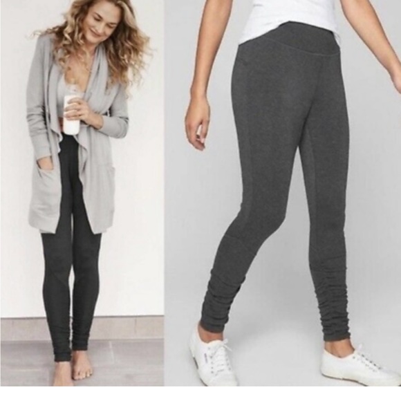 Athleta restore jogger - slim fit with ruching, charcoal gray size medium - Picture 2 of 3